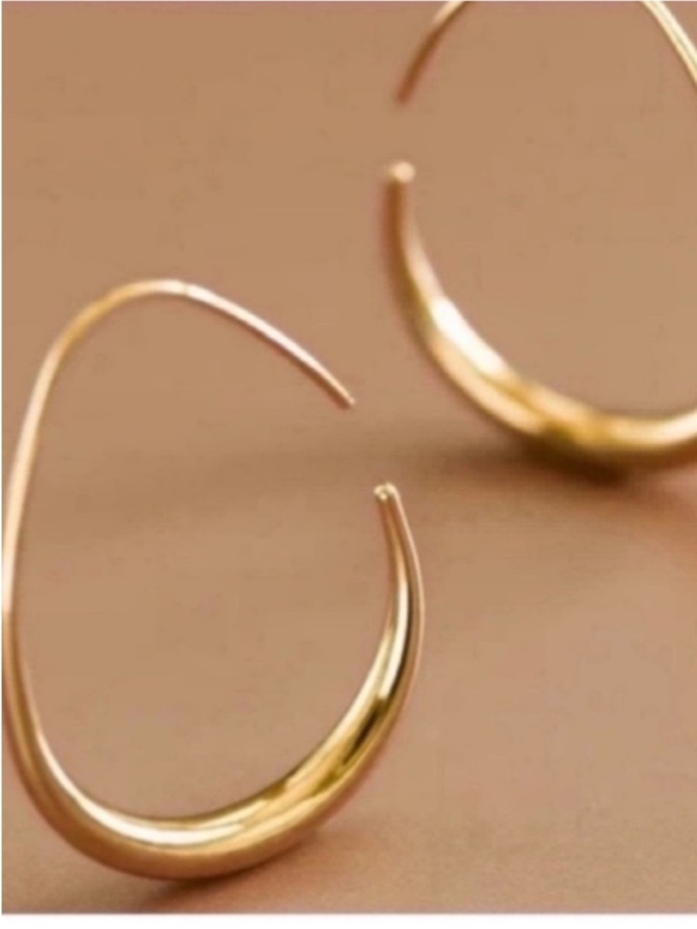 New! Goldie Molten Gold Hoop Earrings (3039) NWOT - Picture 3 of 4